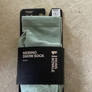 Mons royale unisex merino snow sock size large